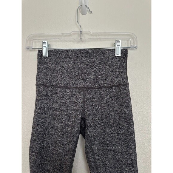 Lululemon Wunder Under High Rise Heathered Leggings Gray 24" Inseam Women's 4 - Picture 2 of 6